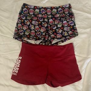Savage barbell bootie shorts